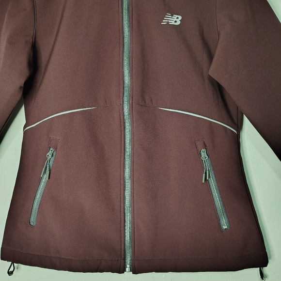New Balance women's hooded sweatshirt jacket, size S, fleece full zip burgundy. - Picture 6 of 14